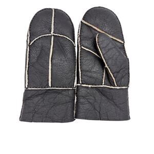 Heim (Hand)-Made Norwegian leather w/ shearling interior winter/snow mittens